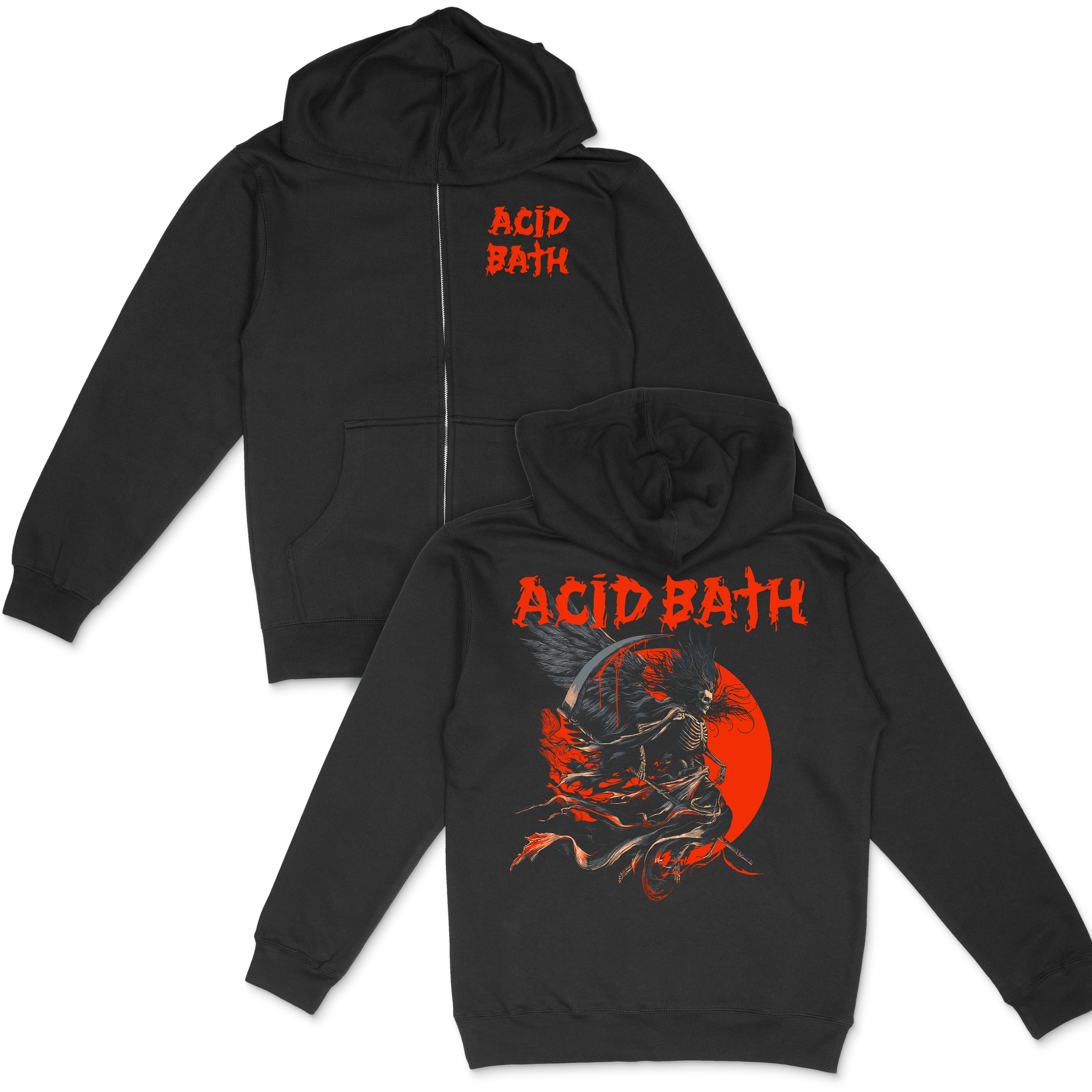 Winged Reaper Zip Up – Acid Bath