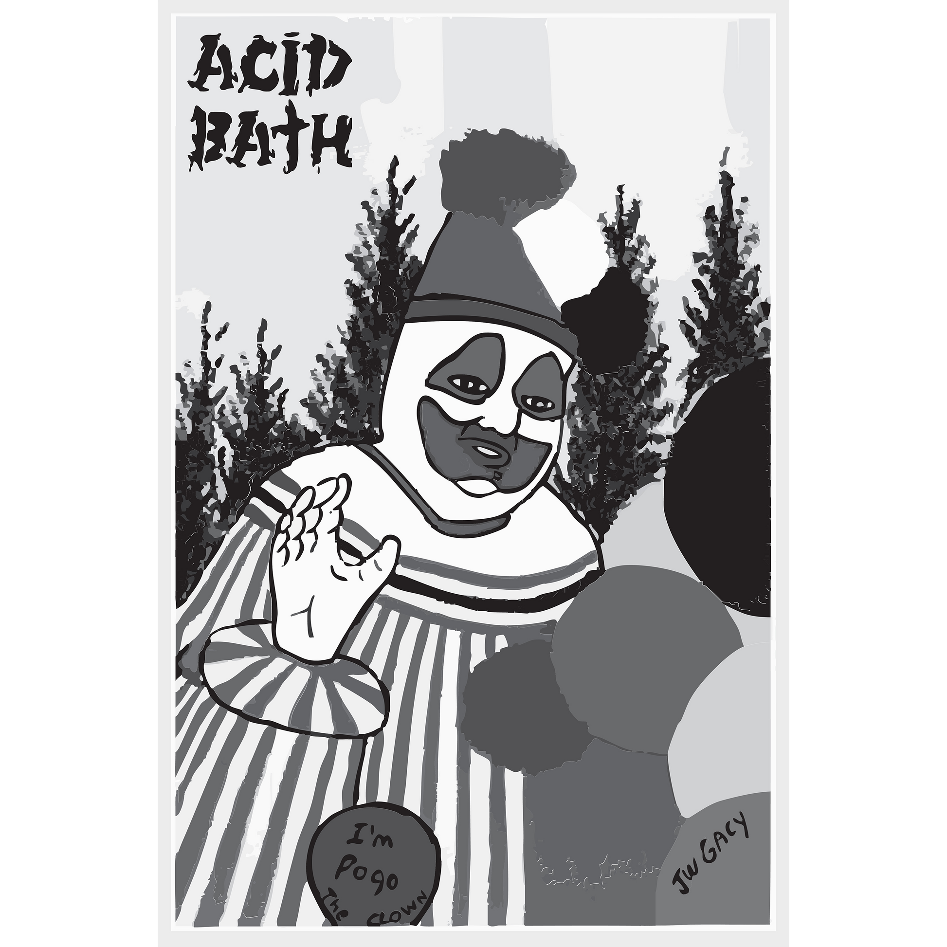 When the Kite String Pops Grayscale Poster - 12"x18"