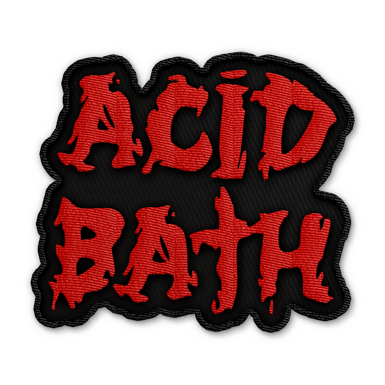 Stacked Logo Patch - Red