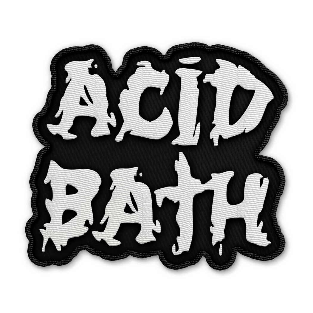 Stacked Logo Patch - White – Acid Bath