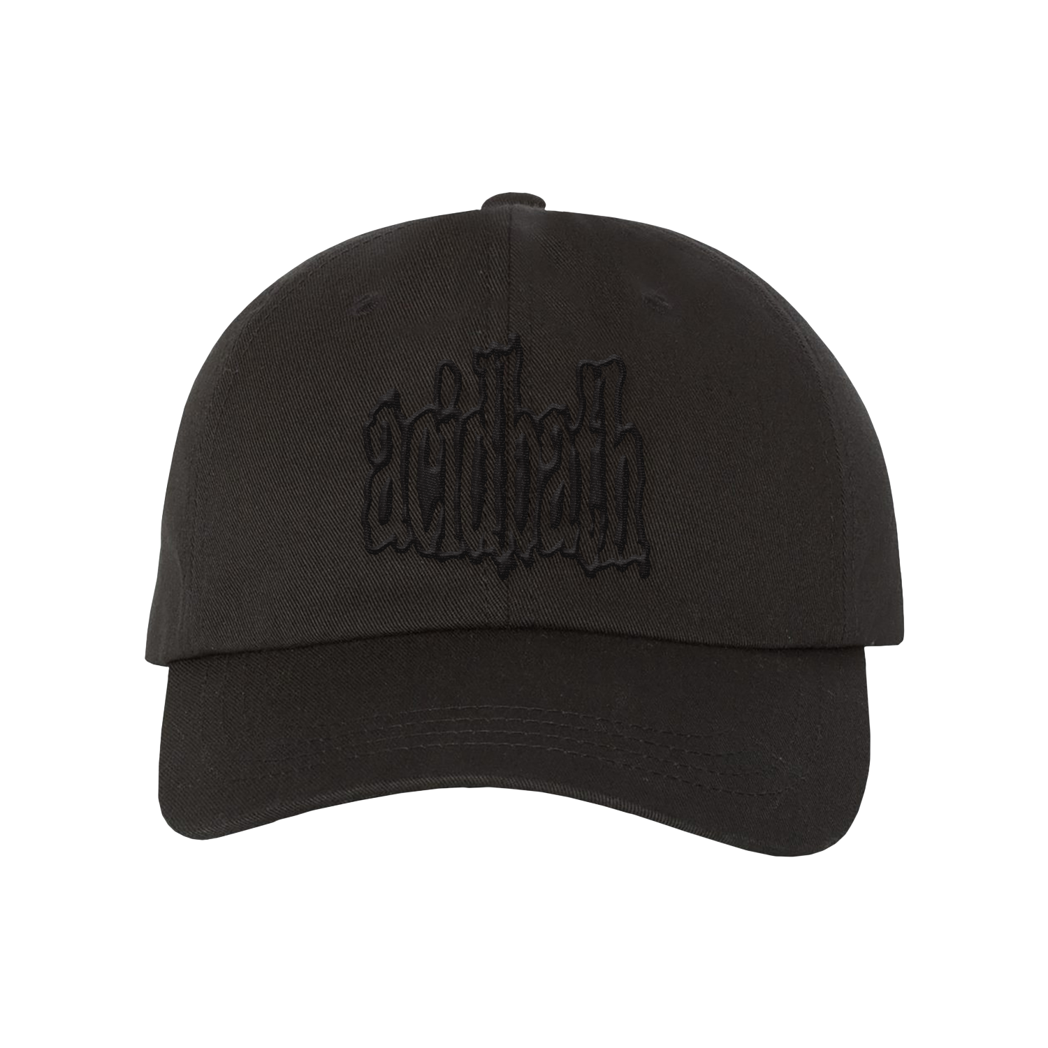 One Eye Ghoul Logo Dad Hat - Black on Black