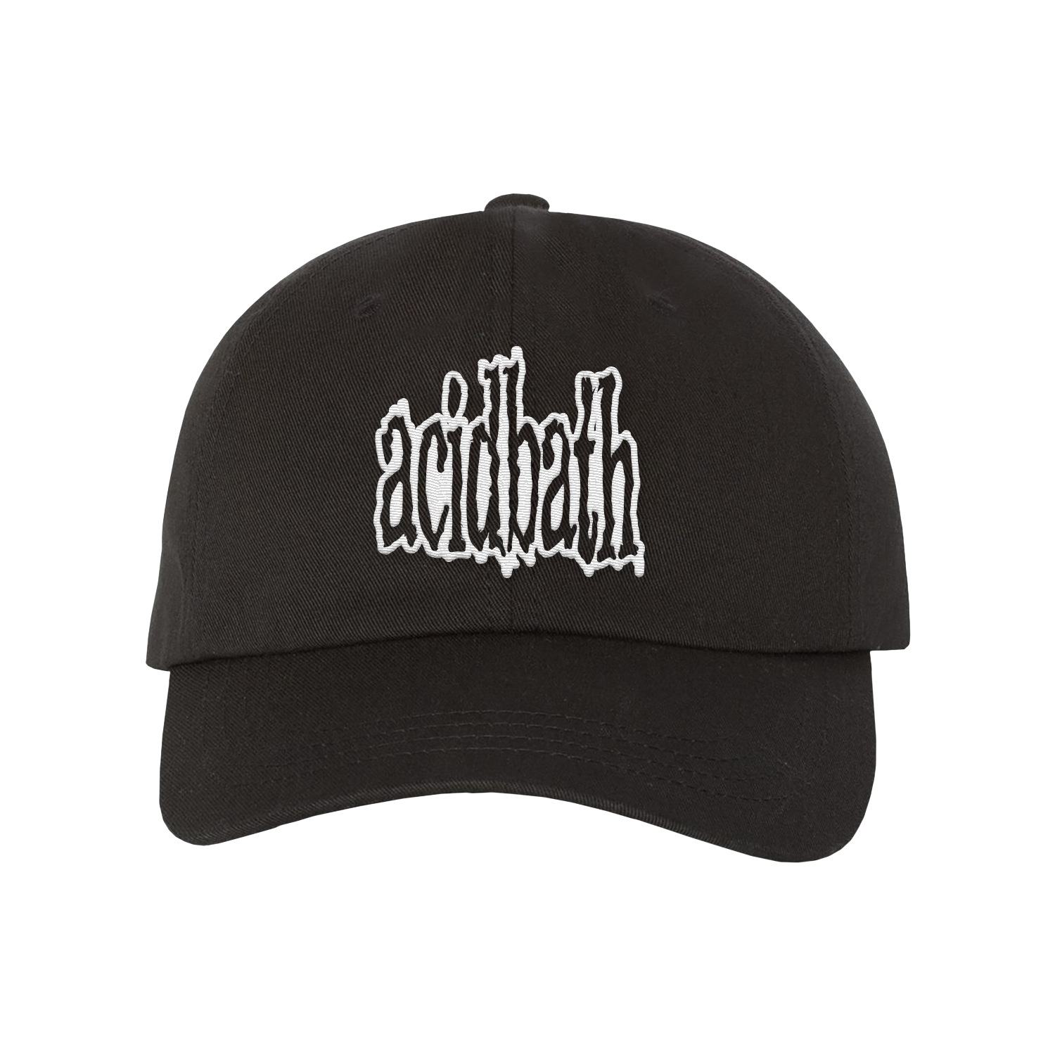 One Eye Ghoul Logo Dad Hat - White on Black