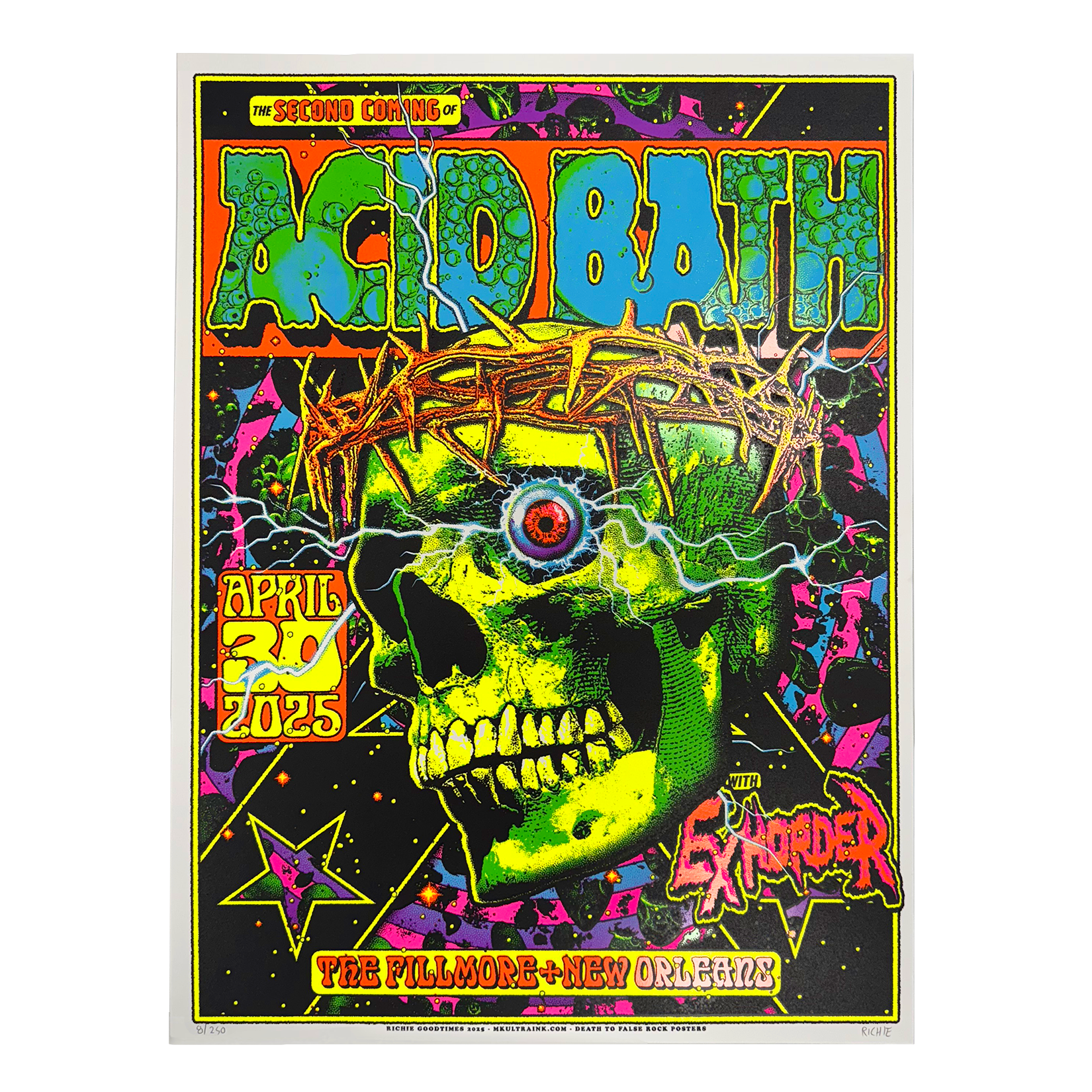 Second Coming Screenprinted Poster - 4-30-25 New Orleans - 18"x24" Unsigned $100 / Signed $175