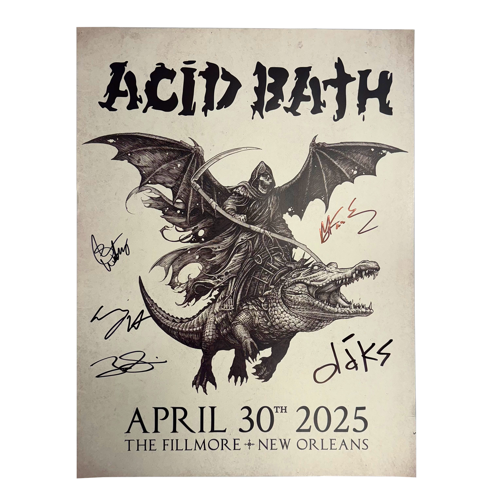 Signed Alligator Reaper Poster - MULTIPLE DATES - 18"x24" - $125