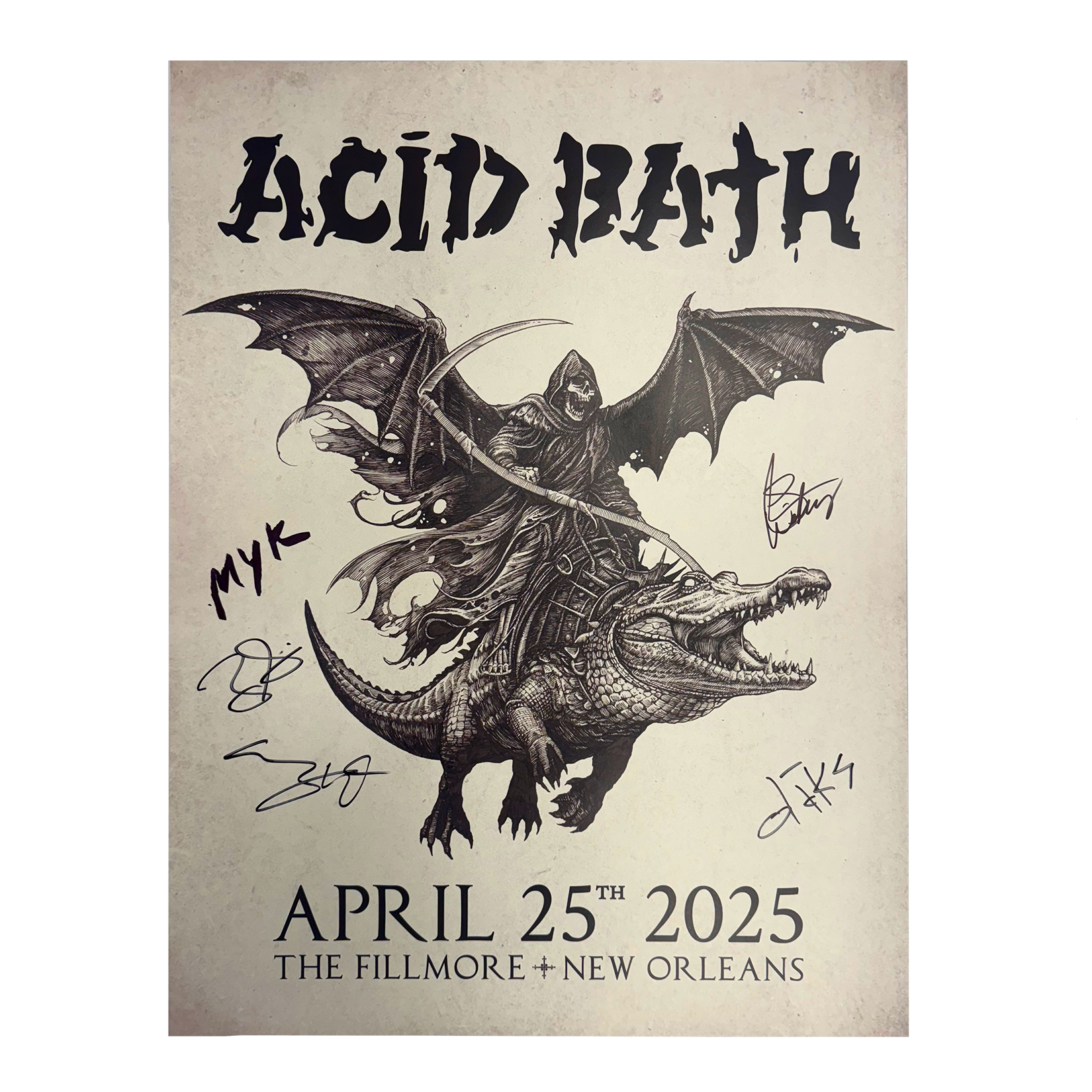 Signed Alligator Reaper Poster - MULTIPLE DATES - 18"x24" - $125