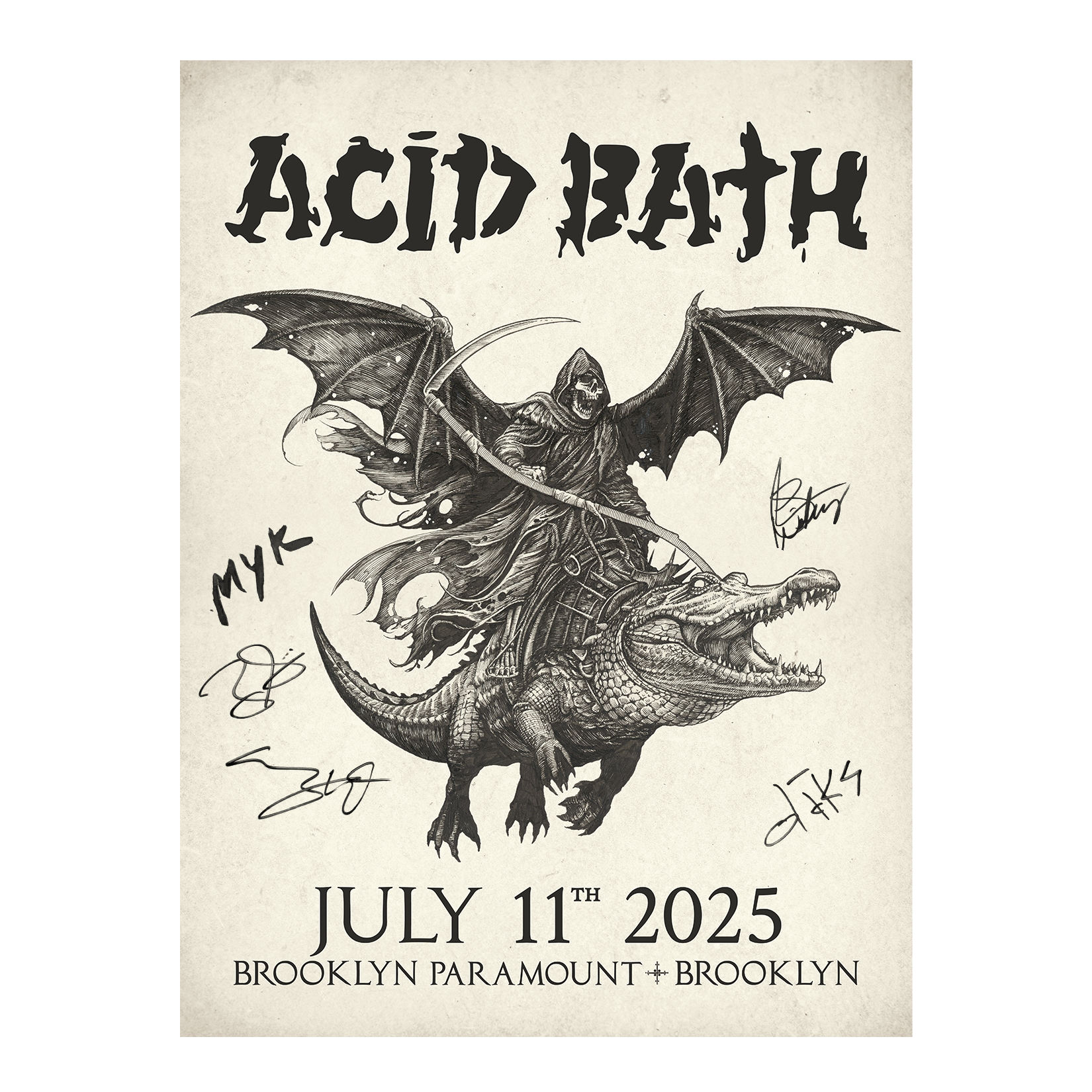 Signed Alligator Reaper Poster - MULTIPLE DATES - 18"x24" - $125