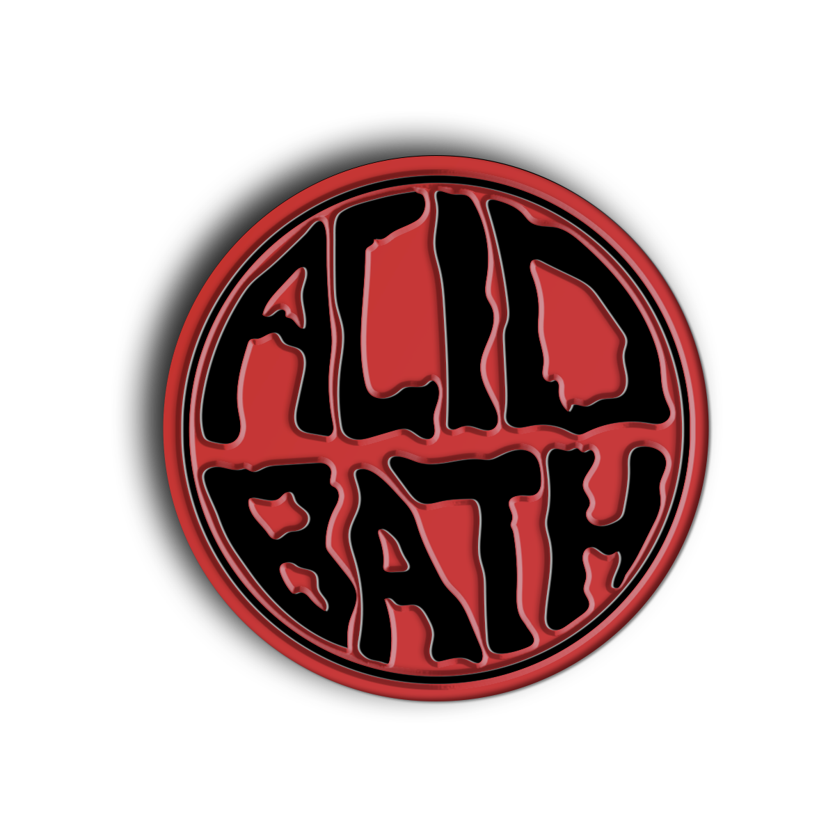 Circle Logo Enamel Pin - Red