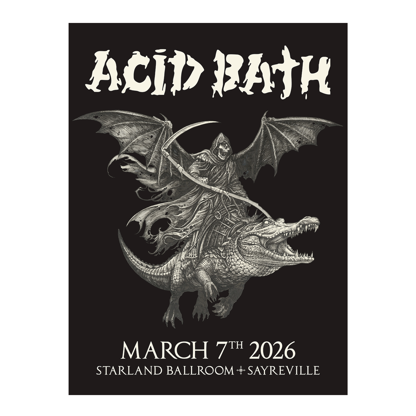 Alligator Reaper Poster - 2026 MULTIPLE DATES - 18"x24" - $50.00