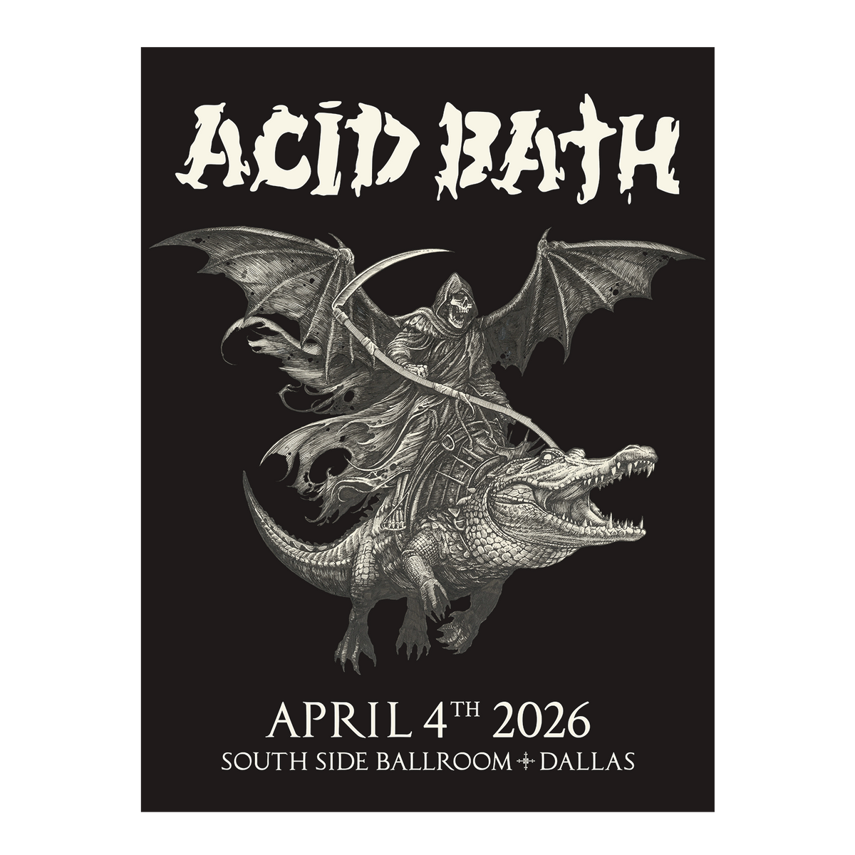 Alligator Reaper Poster - 2026 MULTIPLE DATES - 18"x24" - $50.00