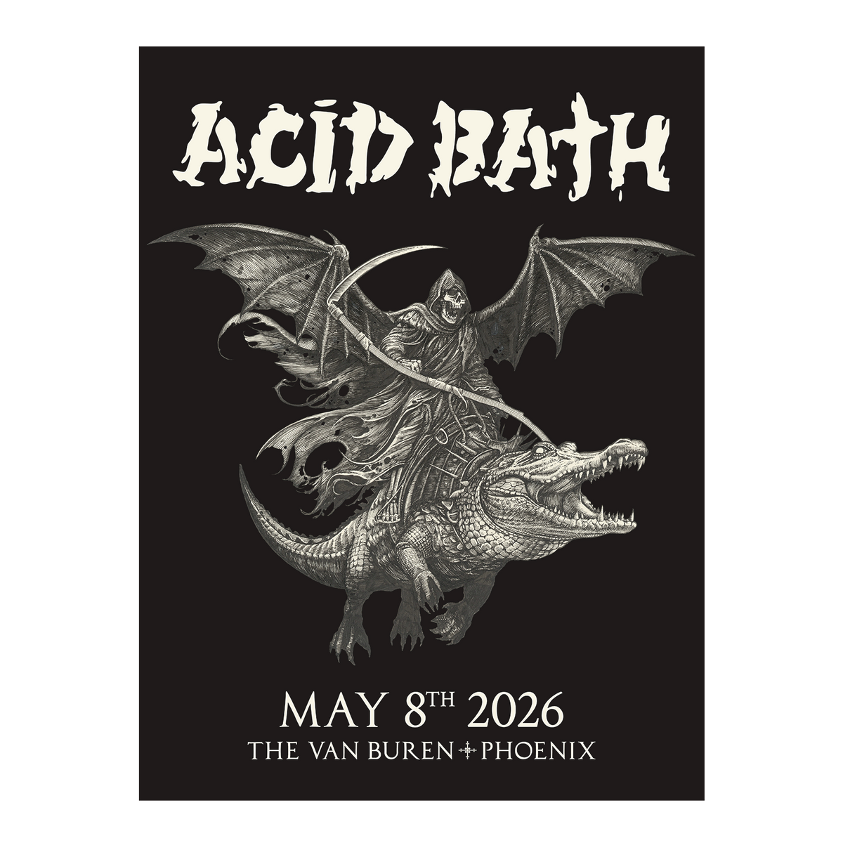 Alligator Reaper Poster - 2026 MULTIPLE DATES - 18"x24" - $50.00