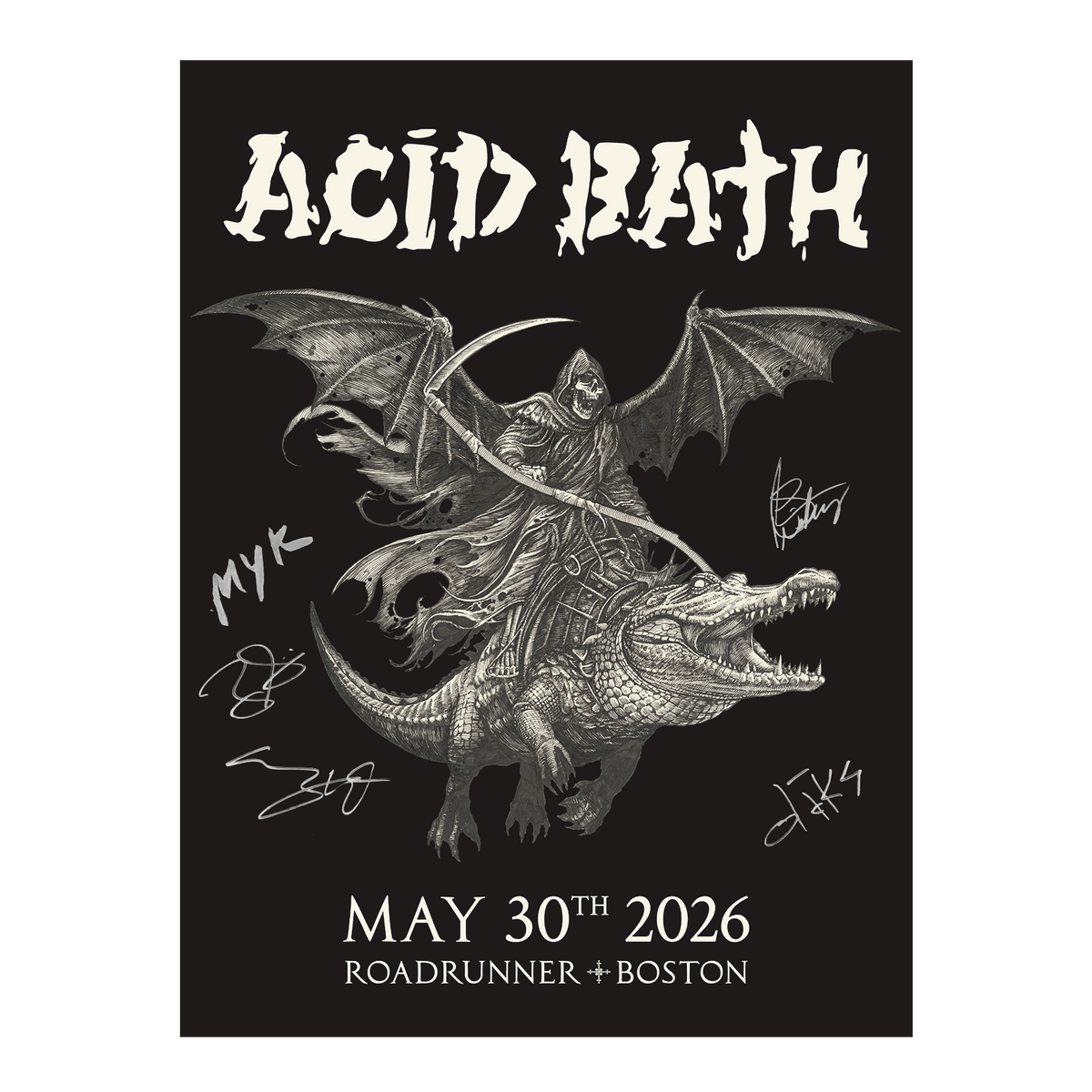 Signed Alligator Reaper Poster - 2026 MULTIPLE DATES - 18"x24" - $125