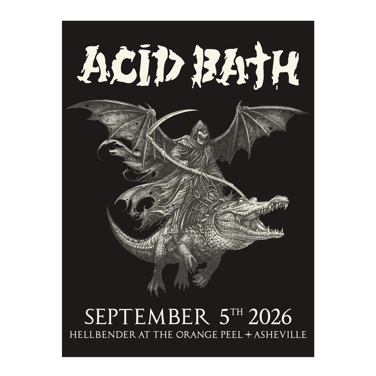 Alligator Reaper Poster - 2026 MULTIPLE DATES - 18"x24" - $50.00
