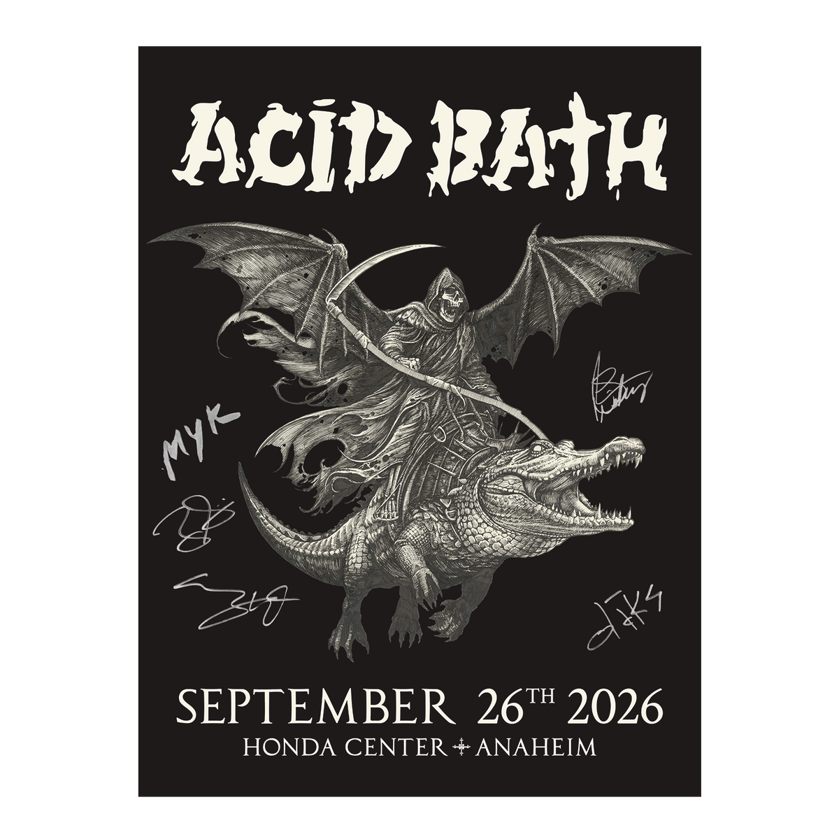 Signed Alligator Reaper Poster - 2026 MULTIPLE DATES - 18"x24" - $125
