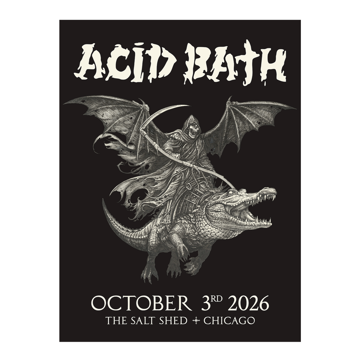 Alligator Reaper Poster - 2026 MULTIPLE DATES - 18"x24" - $50.00
