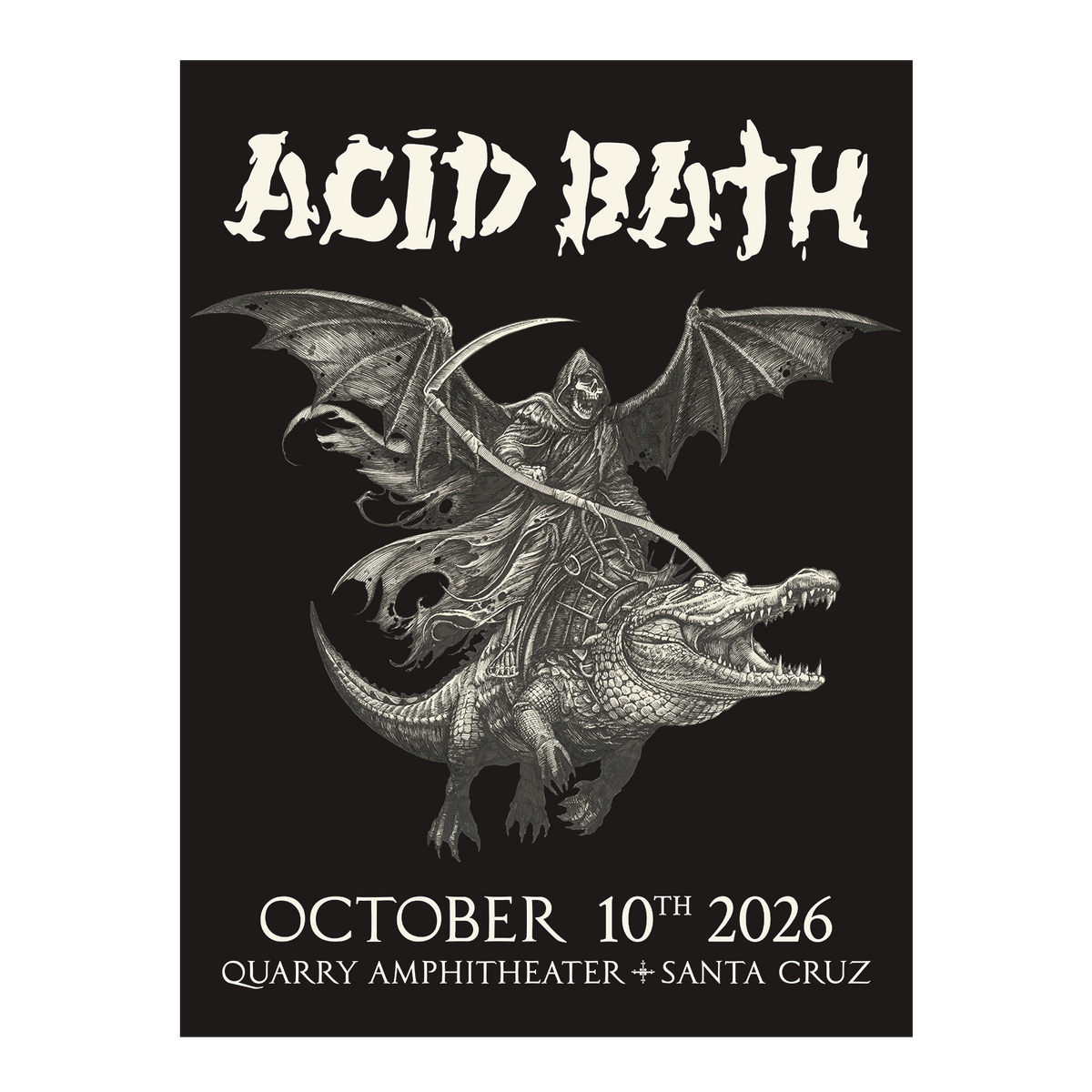 Alligator Reaper Poster - 2026 MULTIPLE DATES - 18"x24" - $50.00