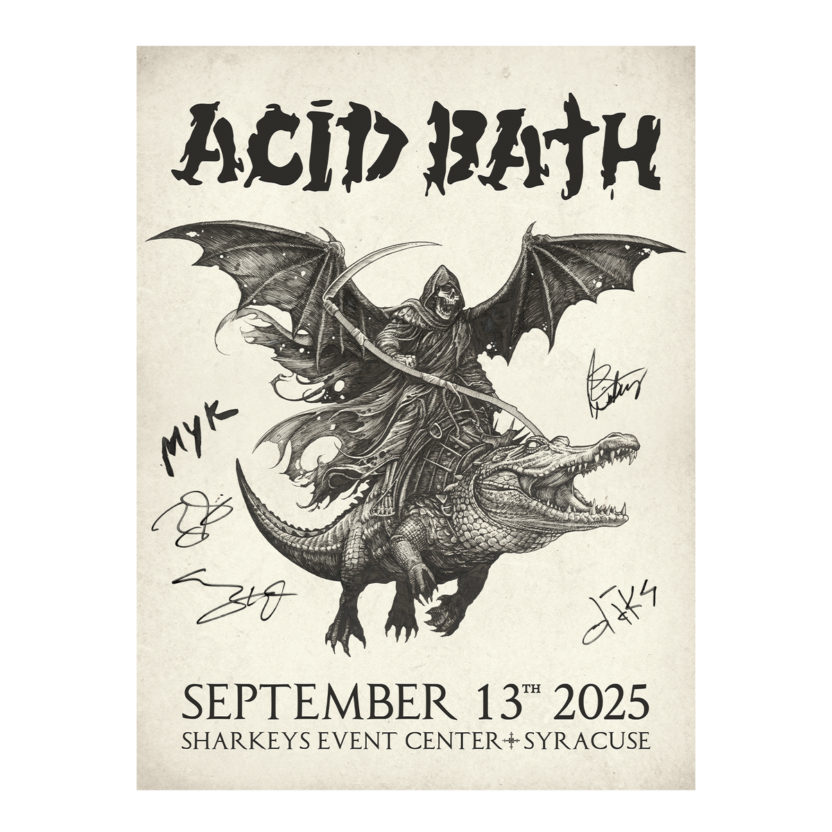 Signed Alligator Reaper Poster - 2025 MULTIPLE DATES - 18"x24" - $125