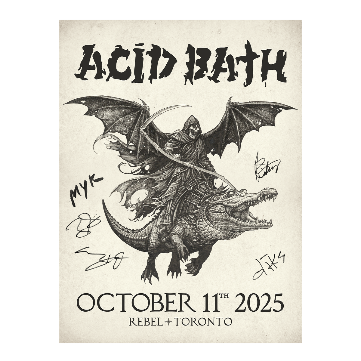 Signed Alligator Reaper Poster - 2025 MULTIPLE DATES - 18"x24" - $125