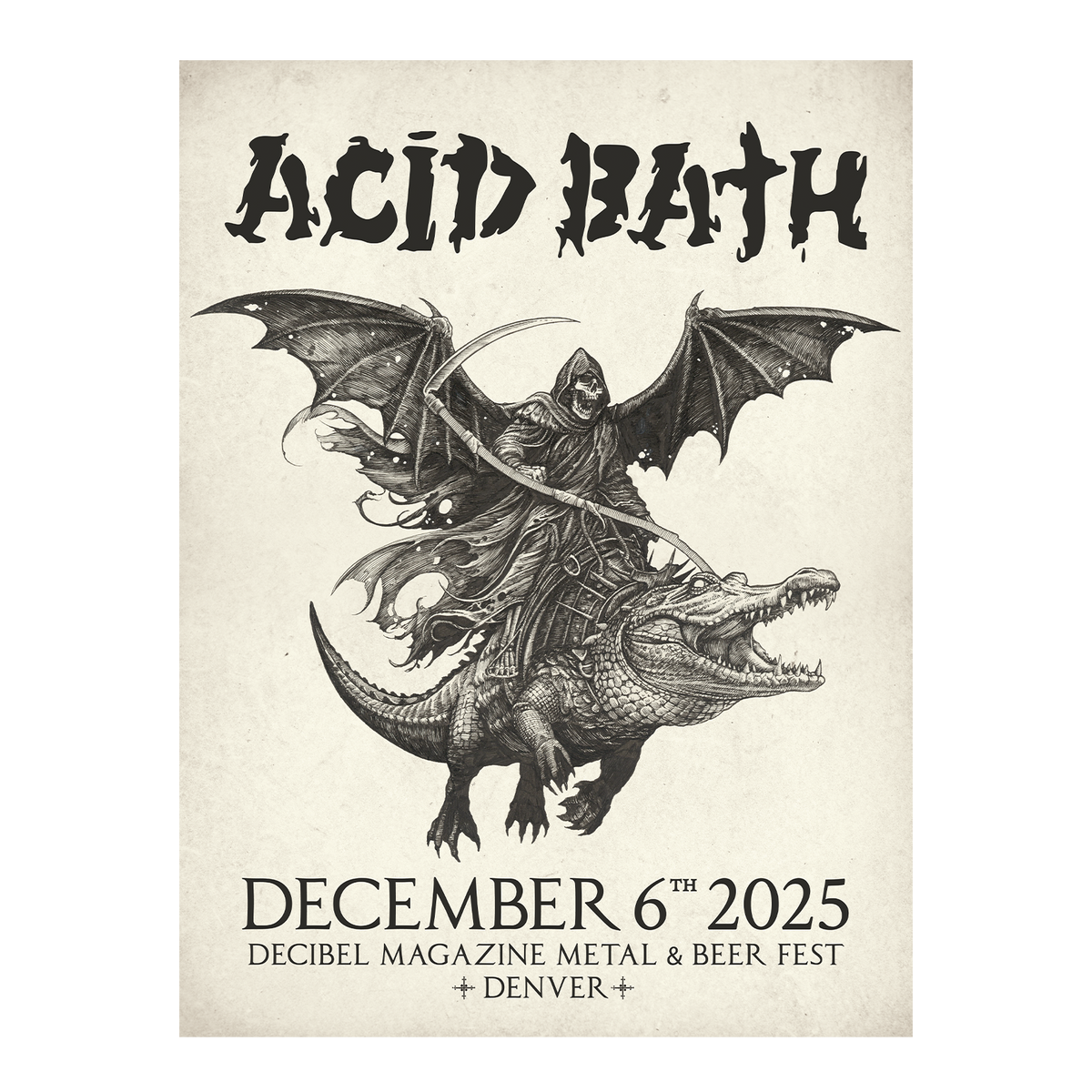 Alligator Reaper Poster - 2025 MULTIPLE DATES - 18"x24" - $50.00