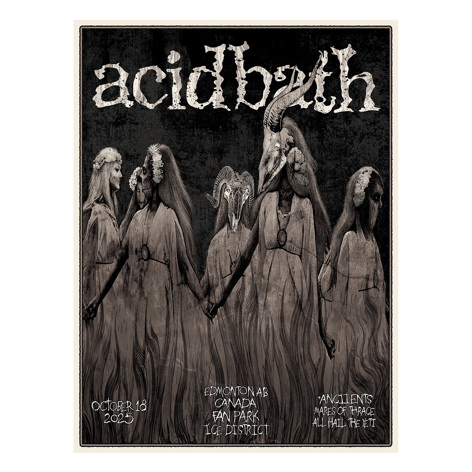 Screenprinted Poster - 10-18-25 Edmonton AB, Canada - 18"x24" Unsigned - $100