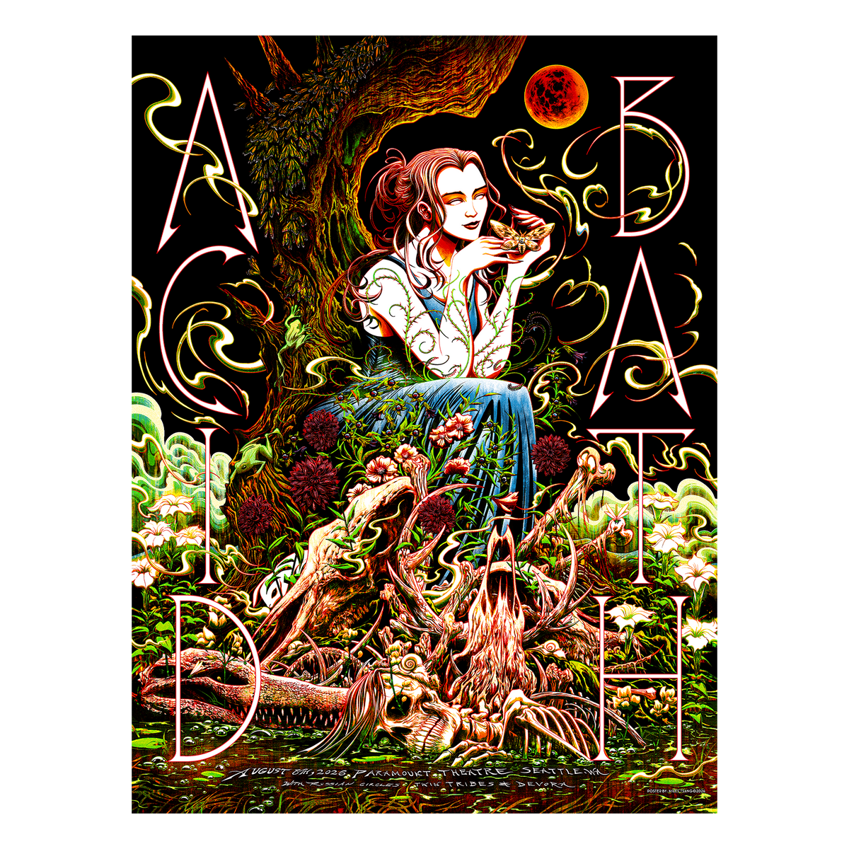 Miles Tsang Screenprinted Poster - 8-8-26 Seattle - 18"x24" Unsigned - $100 / Signed - $175