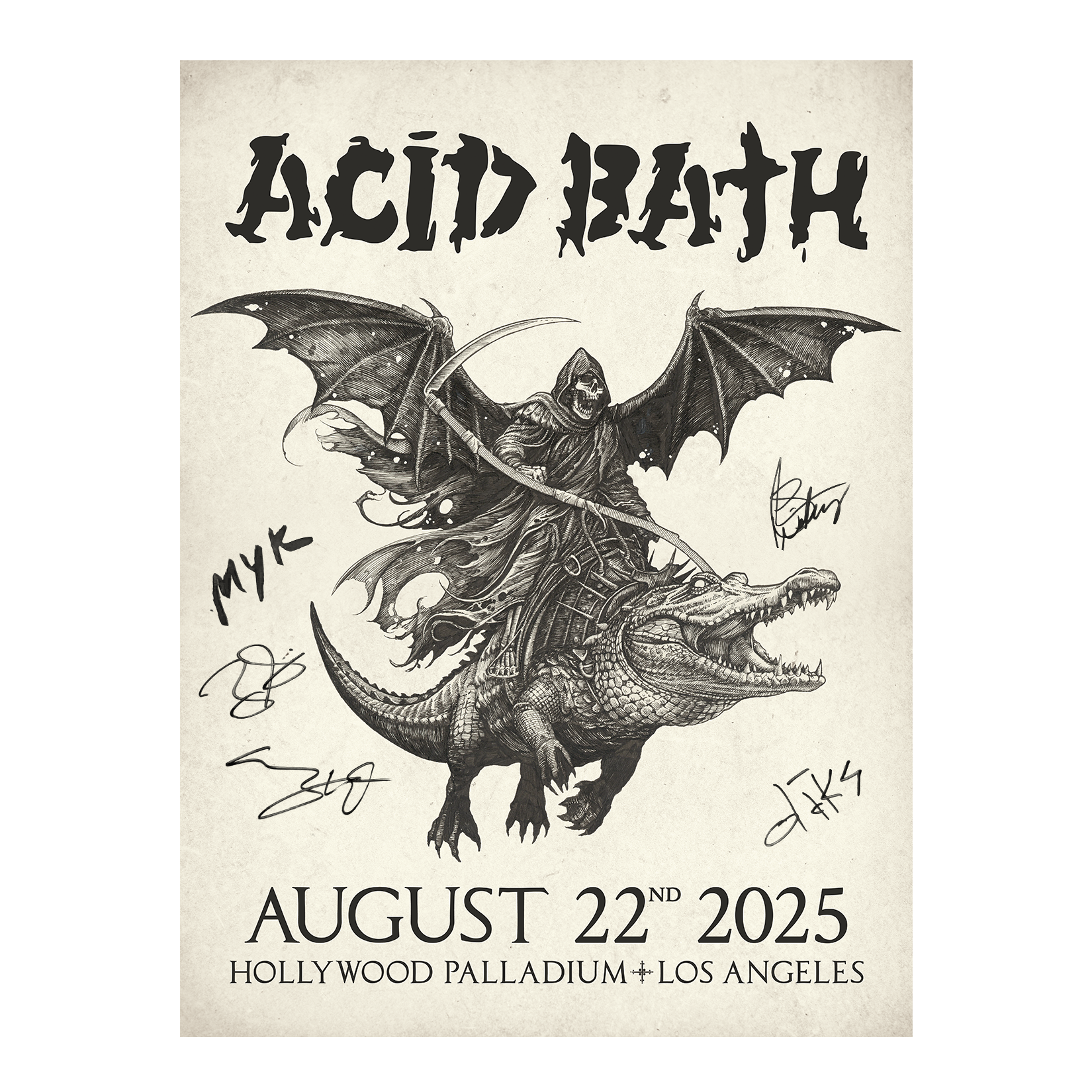 Signed Alligator Reaper Poster - MULTIPLE DATES - 18"x24" - $125