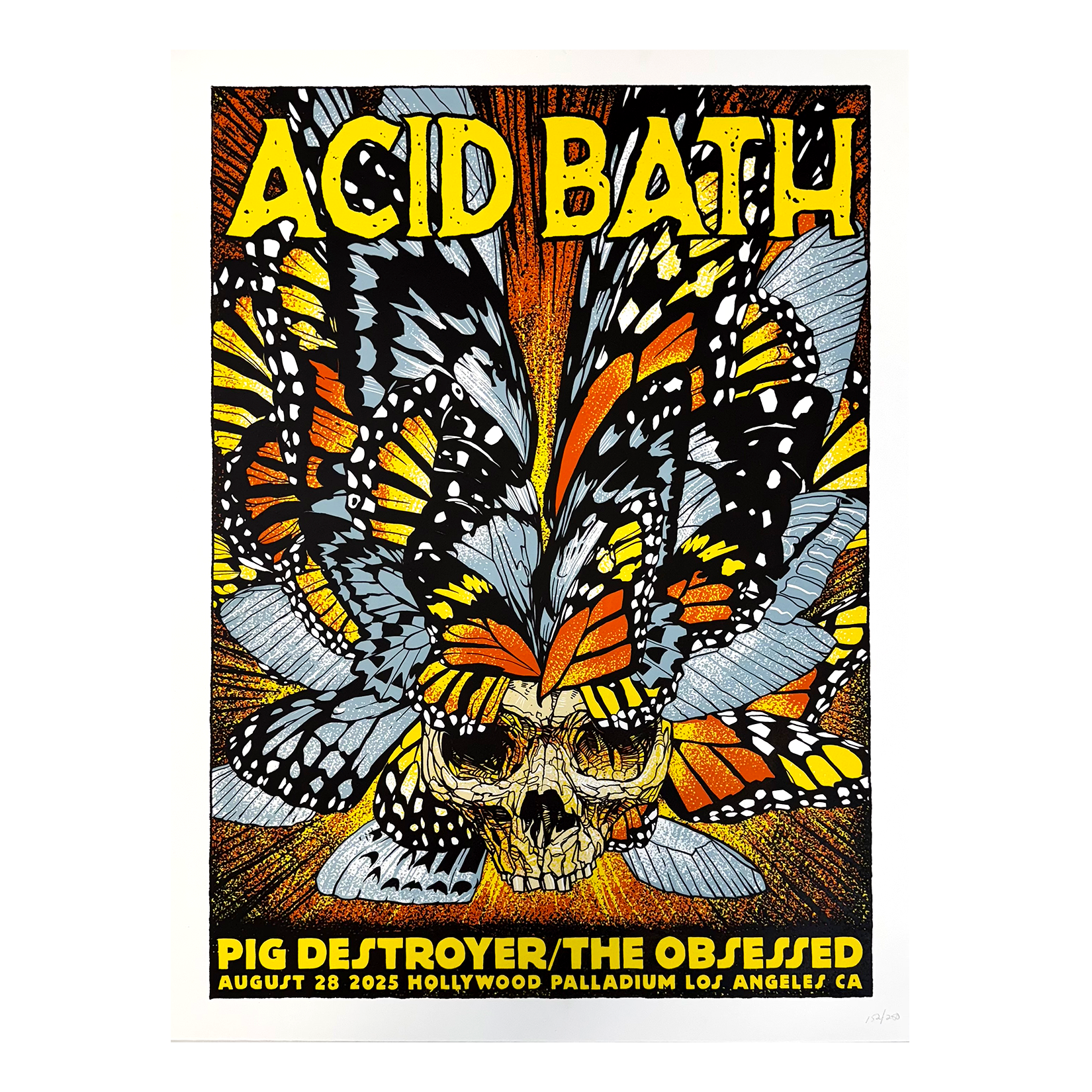 Monarch Screenprinted Poster - 7-28-25 Los Angeles, CA - 18"x24" Unsigned - $100 / Signed - $175