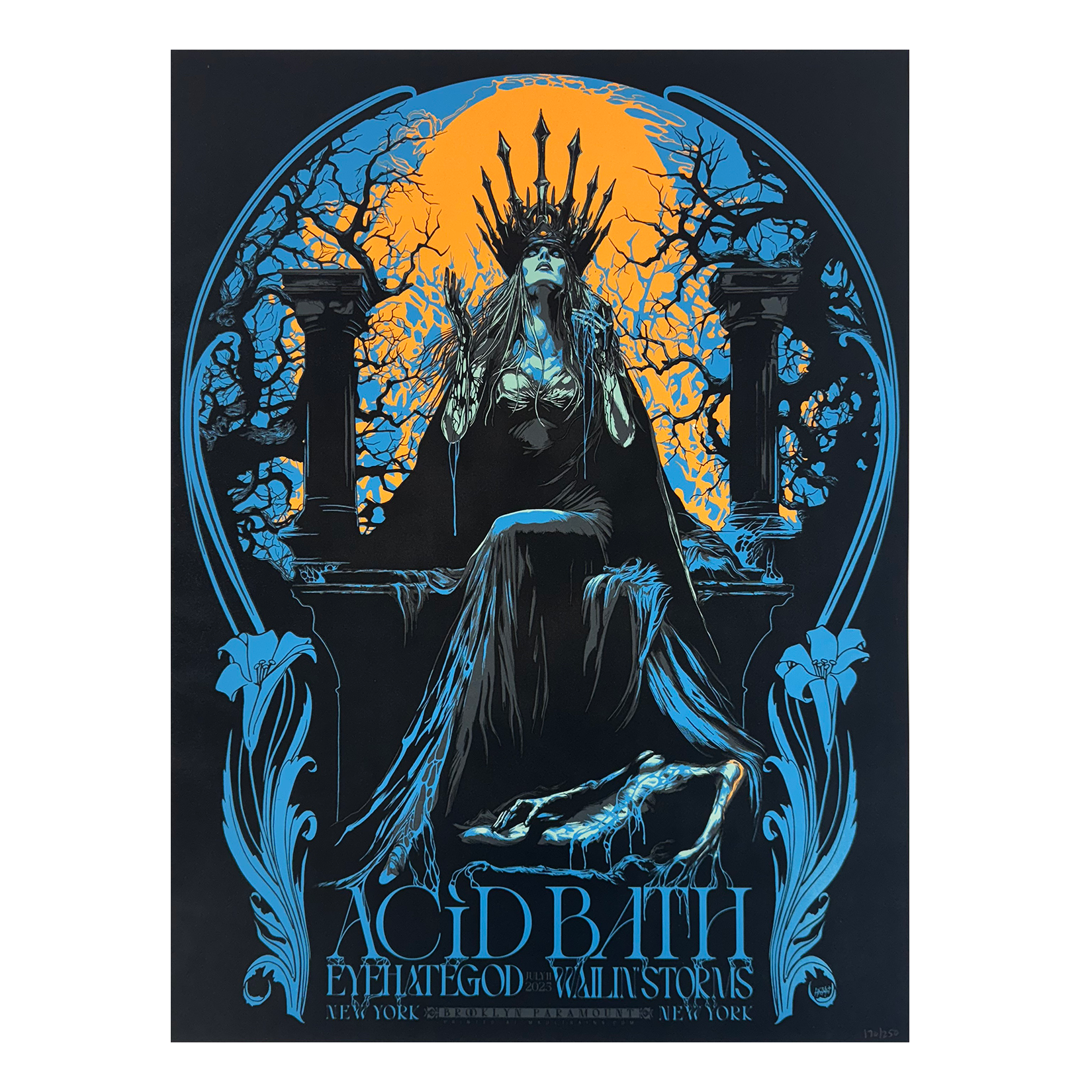 Queen Screenprinted Poster - 7-11-25 Brooklyn, NY - 18"x24" Unsigned - $100 / Signed - $175