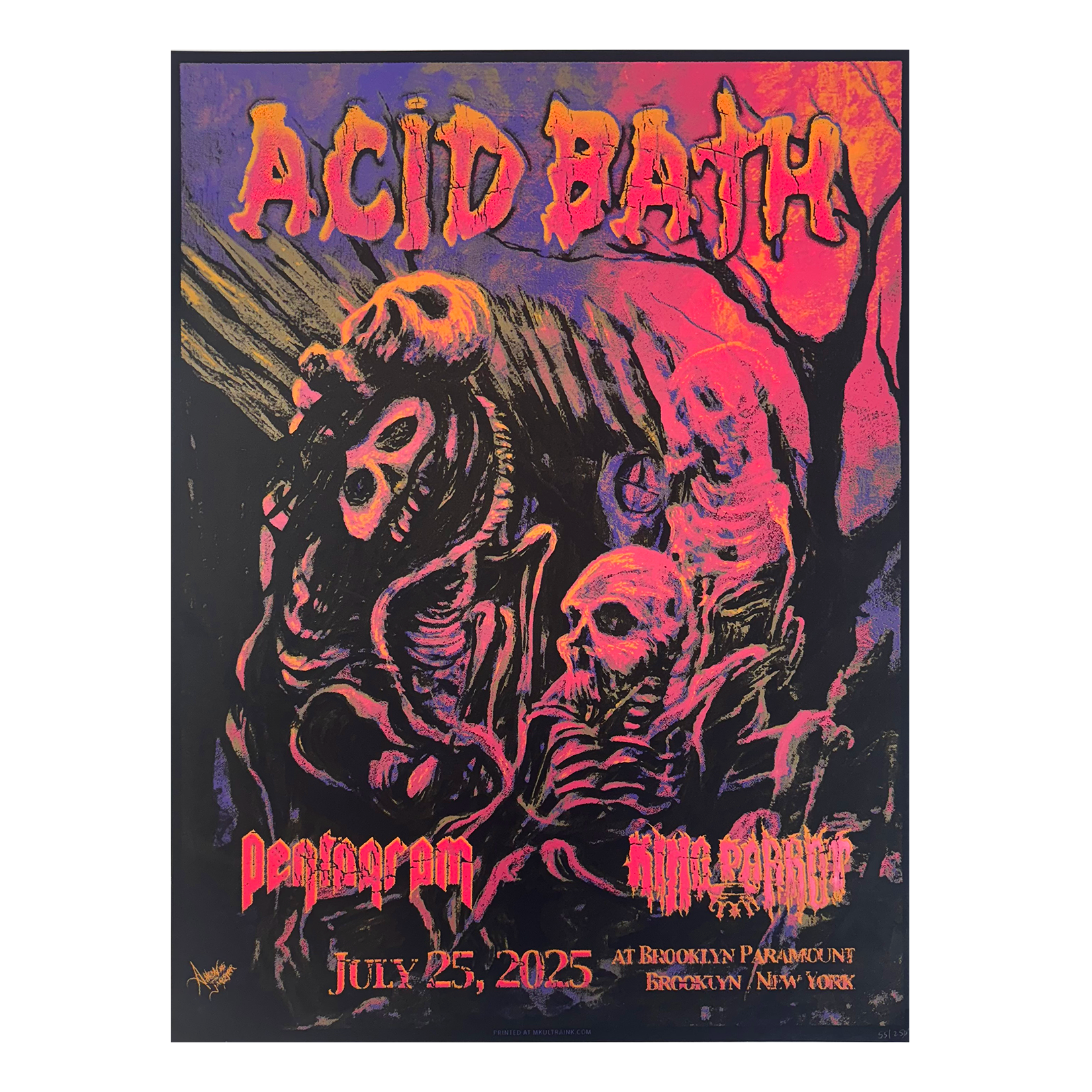 Allen Jaeger Screenprinted Poster - 7-25-25 Brooklyn, NY - 18"x24" Unsigned - $100 / Signed - $175