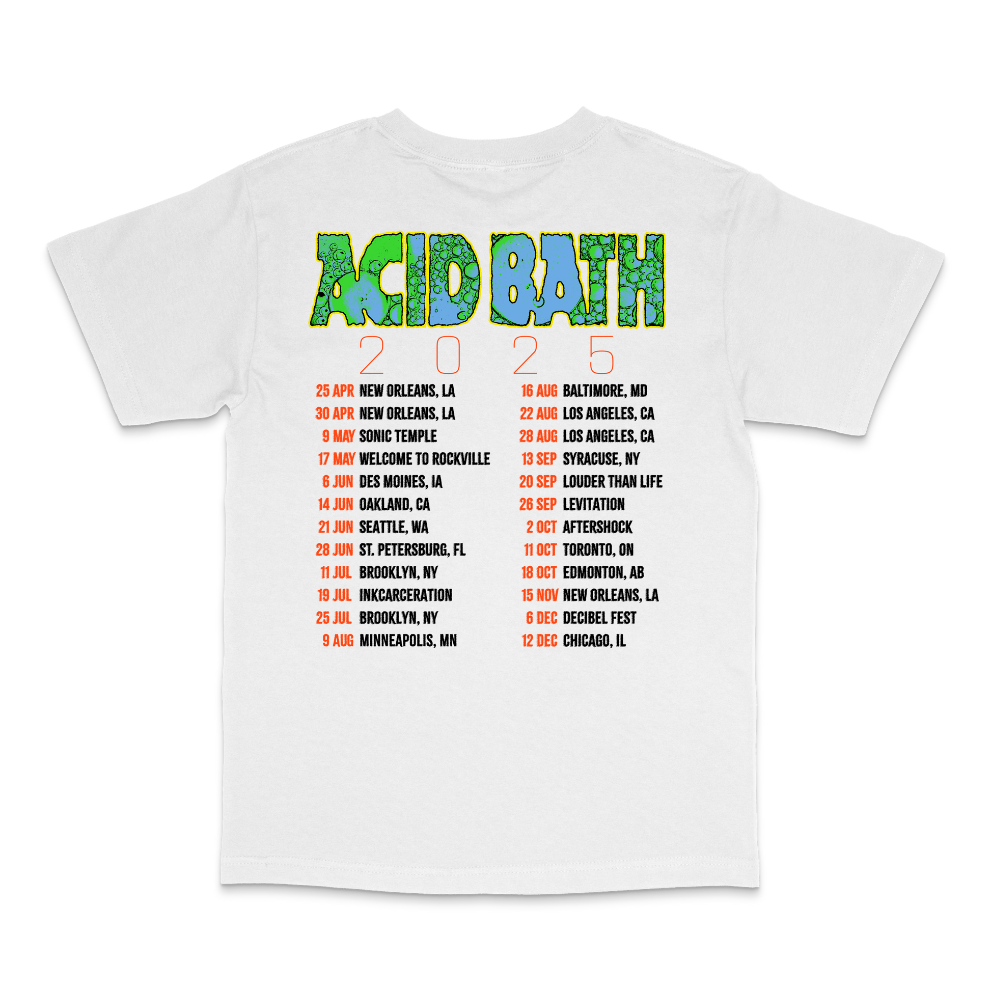 White Tour Shirt - American Apparel