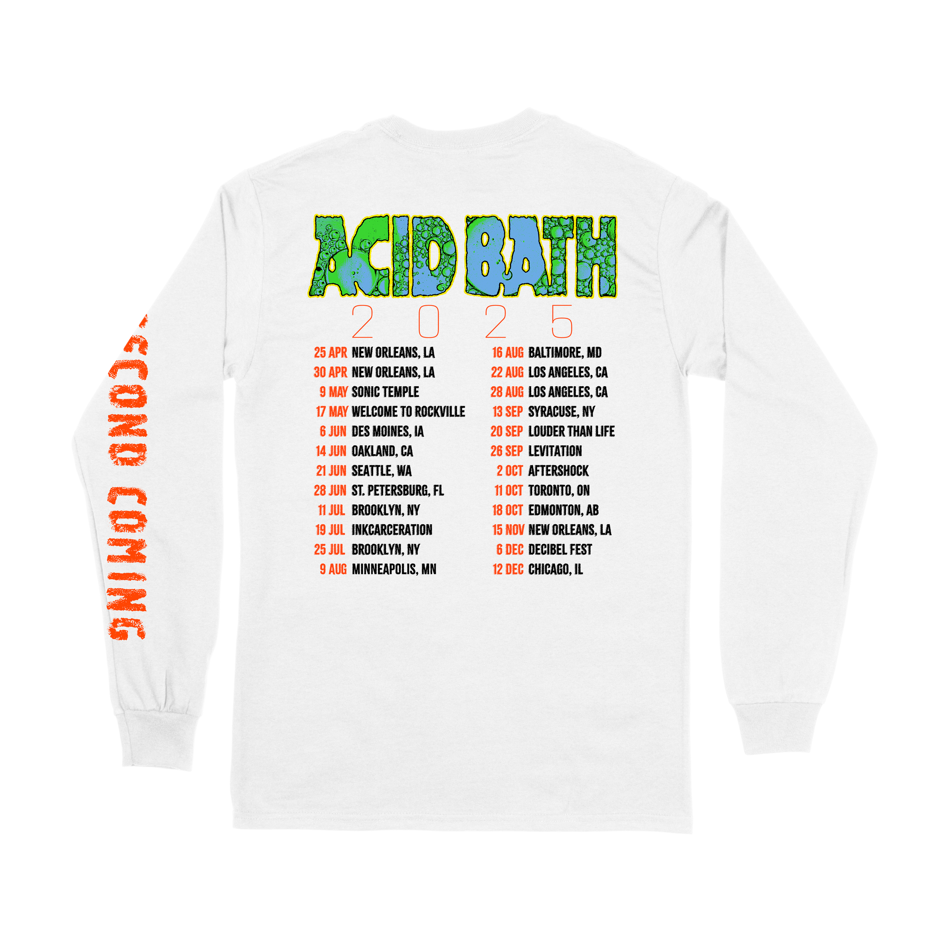 White Tour Shirt - Long Sleeve