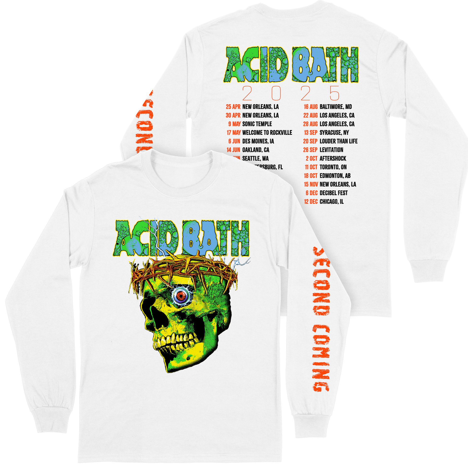 White Tour Shirt - Long Sleeve
